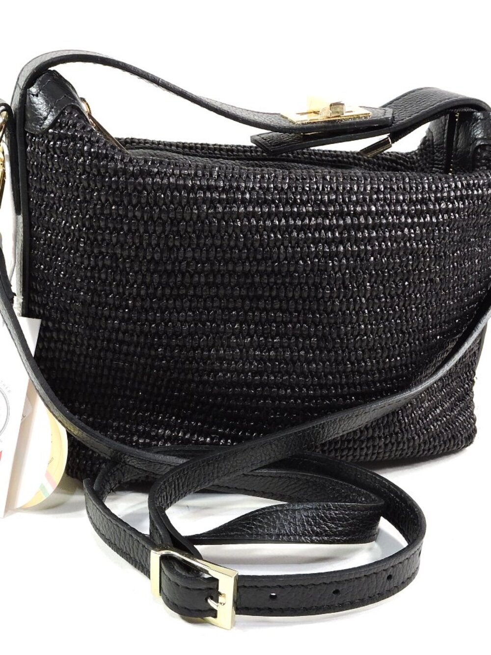 VIOLA CASTELLANI 🇮🇹 WOMEN'S BLACK SOFT LEATHER FASHION HANDBAG
